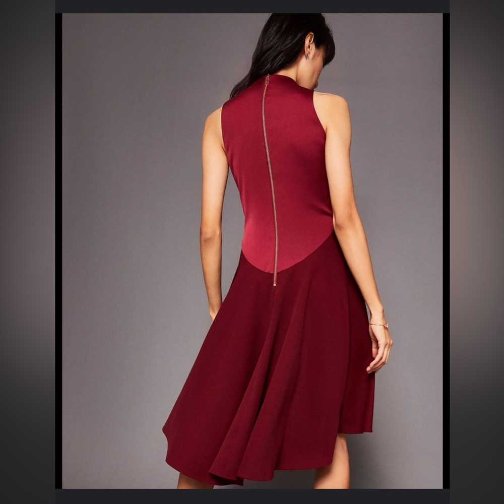 Ted Baker Burgundy/Maroon Sleeveless High/Low Dress - size 6 - Picture 2 of 16